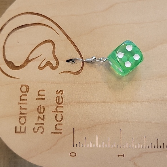 Dice Drop Earrings - Picture 3 of 6